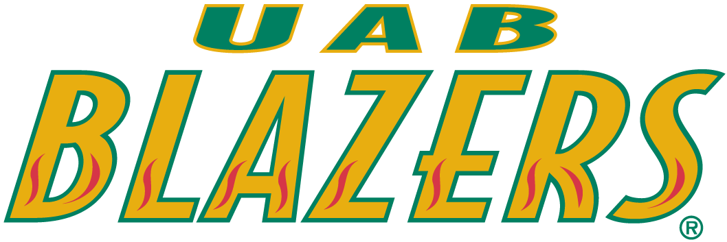 UAB Blazers 1996-2014 Wordmark Logo 03 vinyl decal